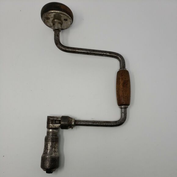 Ratchet Drill by Lakeside 10 Inch Vintage Hand Brace Made In USA Collectible - Picture 10 of 12